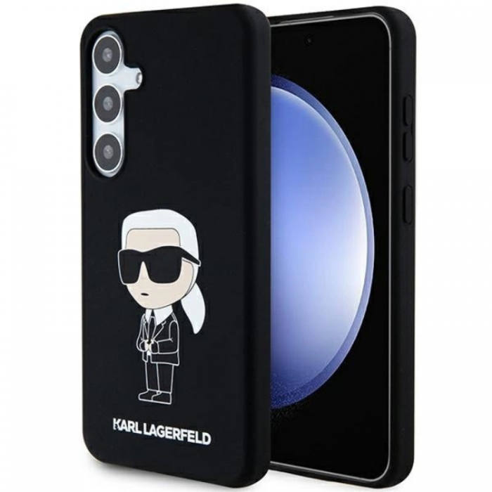 KARL LAGERFELD - Karl Lagerfeld Galaxy S24 Mobilskal Silikon Ikonik - Svart