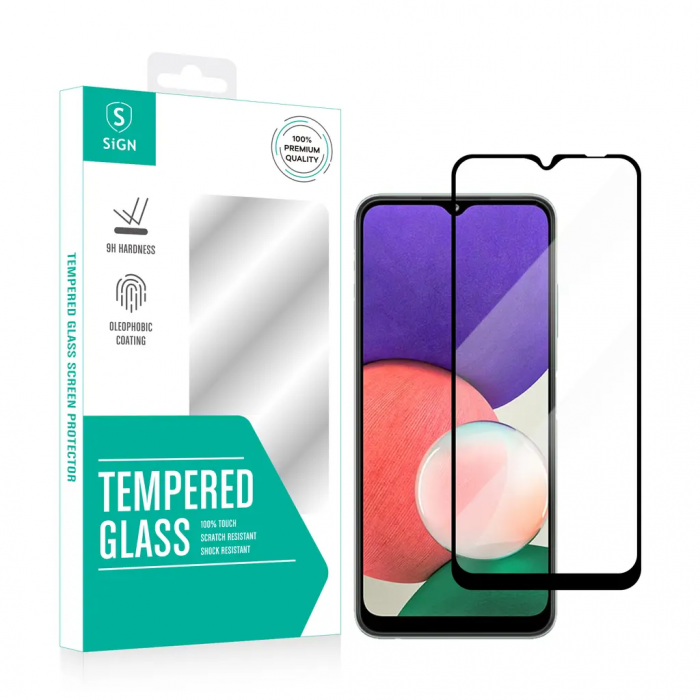 SiGN - SiGN Galaxy A22 5G Hrdat Glas Skrmskydd 2.5D