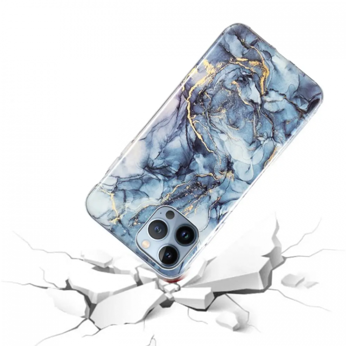 Taltech - iPhone 14 Pro Max Mobilskal Marble Pattren - Gr