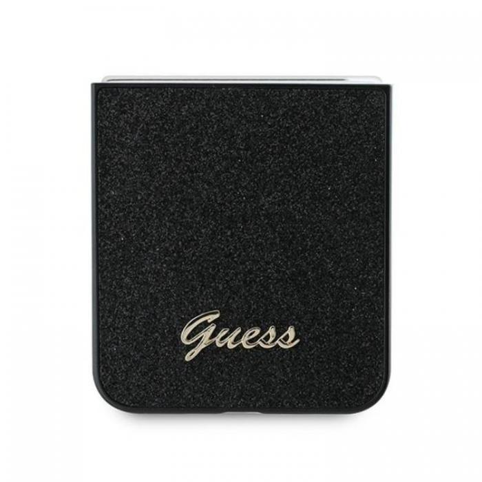 Guess - Guess Galaxy Z Flip 6 Mobilskal 4G Glitter Script - Svart