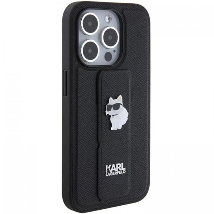 KARL LAGERFELD - Karl Lagerfeld iPhone 15 Pro Max Mobilskal Gripstand Saffiano