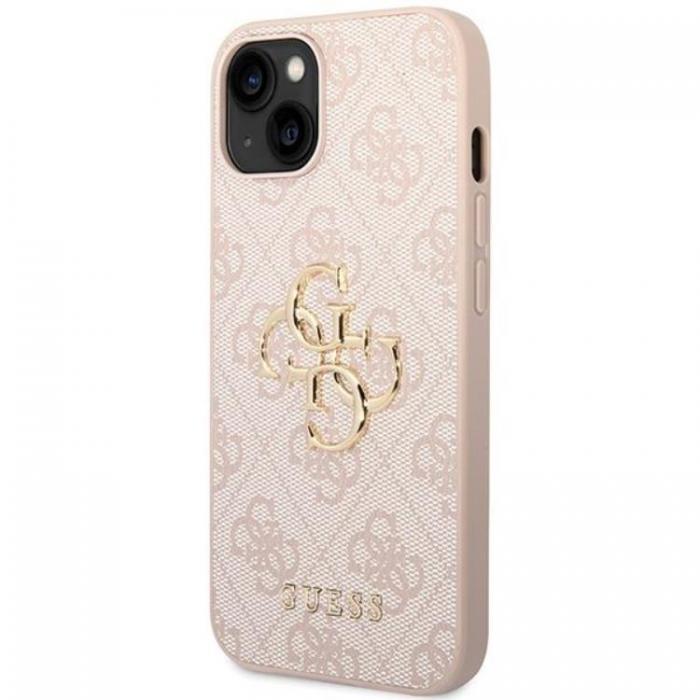 Guess - Guess iPhone 15 Plus Mobilskal Big Metall Logo - Rosa