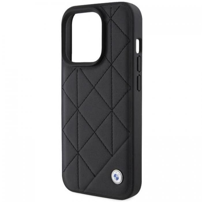 BMW - BMW iPhone 15 Pro Max Mobilskal Lder Quilted - Svart