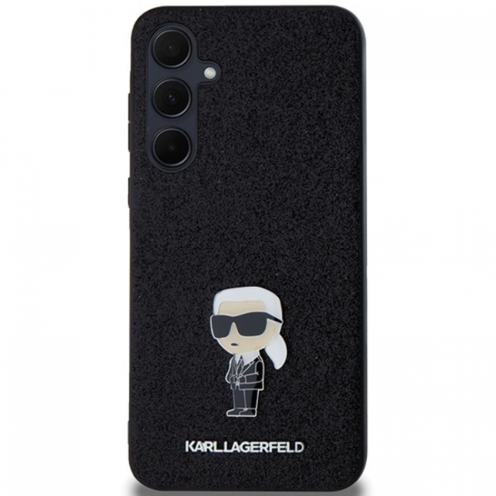 KARL LAGERFELD - Karl Lagerfeld Galaxy A35 Mobilskal Fixed Glitter Ikonik Logo Metal Pin