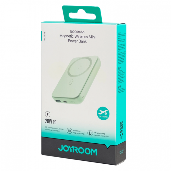 Joyroom - Joyroom MagSafe Powerbank 20W 10000mAh - Ljusgrn