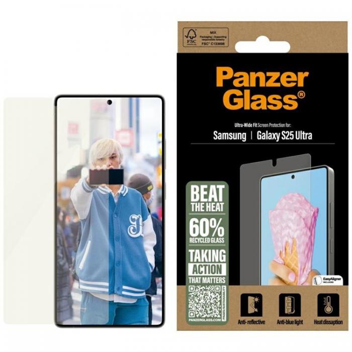 PanzerGlass - PanzerGlass Galaxy S25 Ultra Hrdat Glas Skrmskydd All-in-One Ultra-Wide Fit