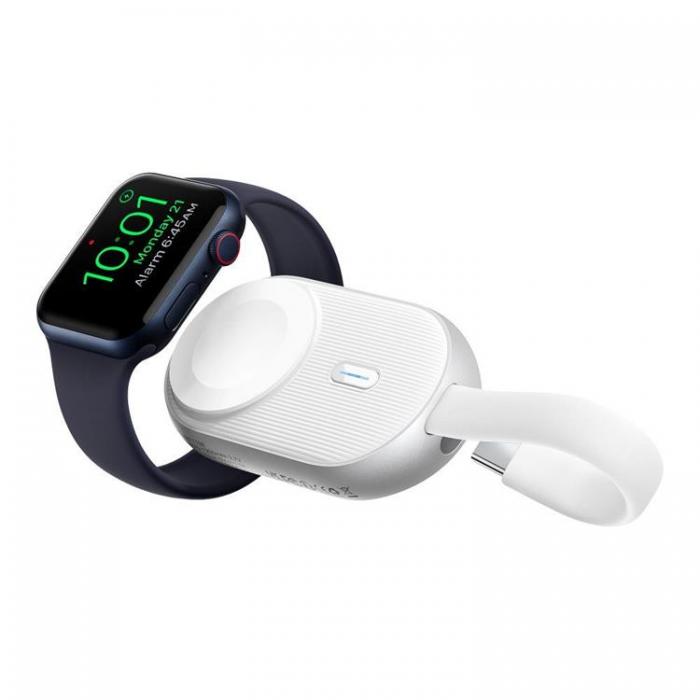 Forcell - Forcell Mini Powerbank fr Apple Watch 1200 mAh 2.5W F-Energy - Vit