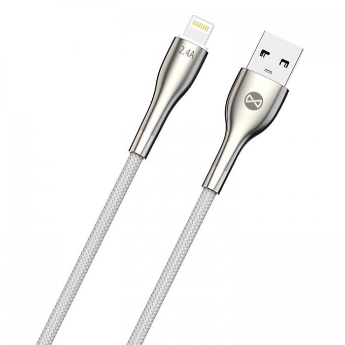 Forever - Forever Sleek USB-A till Lightning kabel 1m 2,4A - Vit