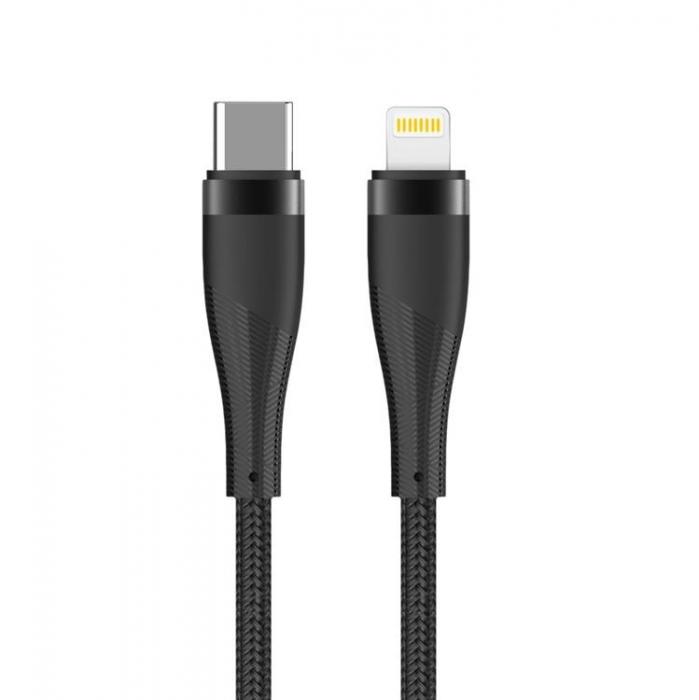 Maxlife - Maxlife USB-C till Lightning kabel 1m 27W MXUC-08 - Svart