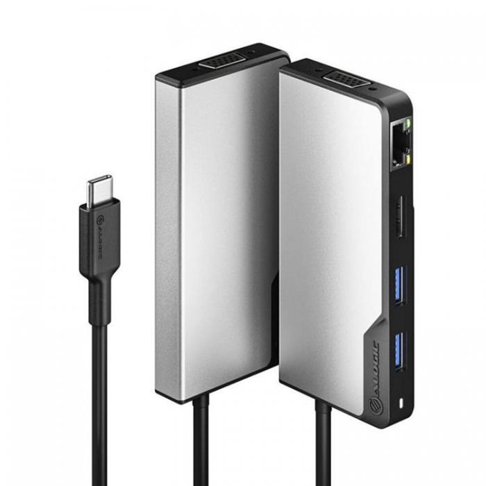 ALOGIC - ALOGIC USB-C Fusion MAX 6-i-1-Hubb V2 HDMI, USB, Ethernet och PD  Rymdgr