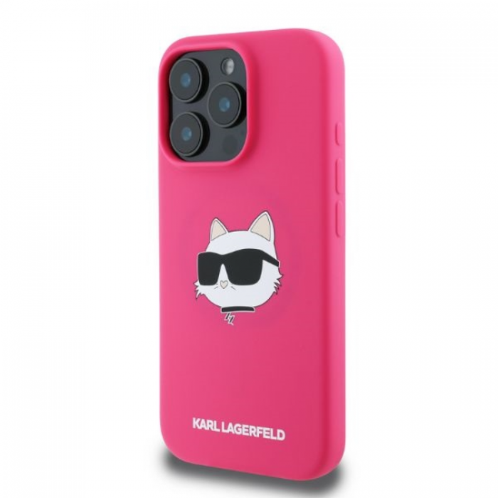 KARL LAGERFELD - KARL LAGERFELD iPhone 16 Pro Max Mobilskal Magsafe Choupette Head