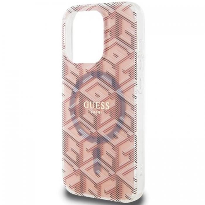 Guess - Guess iPhone 15 Pro Mobilskal Magsafe IML GCube - Rosa