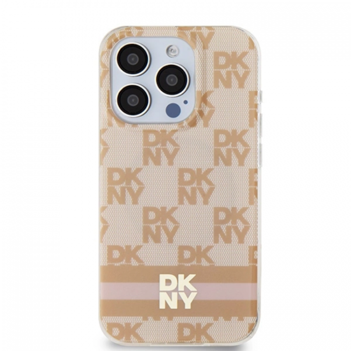 DKNY - DKNY iPhone 15 Pro Max Mobilskal Magsafe IML Checkered Mono