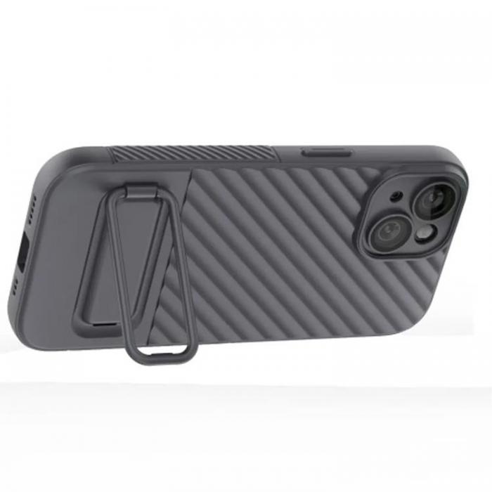 Taltech - iPhone 15 Mobilskal Kickstand TPU - Gr