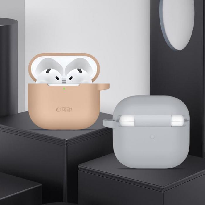 Tech-Protect - Tech-Protect Airpods 4 Skal Silikon Hook - Svart