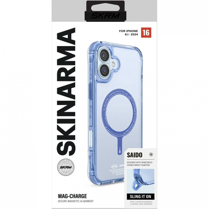 Skinarma - Skinarma iPhone 16 Mobilskal MagSafe Saido - Bl