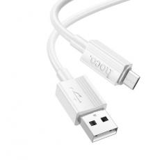 Hoco - HOCO USB Till MicroUSB 1m Kabel 2.4A X107 - Vit