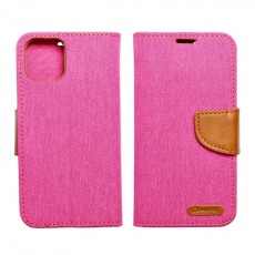 A-One Brand - iPhone 16 Plus Plånboksfodral Canvas - Rosa