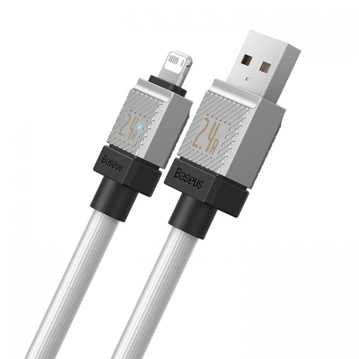 BASEUS - Baseus USB Till Lightning 1m Kabel 2.4A CoolPlay - Vit