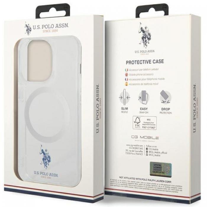 US Polo - US Polo iPhone 15 Pro Max Mobilskal MagSafe Collection - Clear