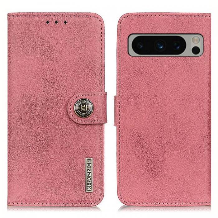 KHAZNEH - KHAZNEH Google Pixel 8 Plnboksfodral Cowhide - Rosa