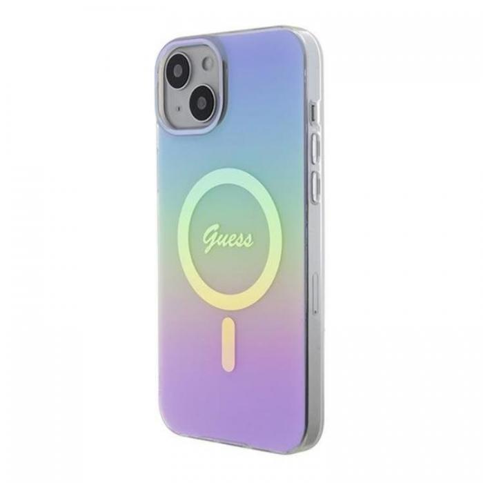 Guess - Guess iPhone 15 Mobilskal Magsafe IML Iridescent - Lila