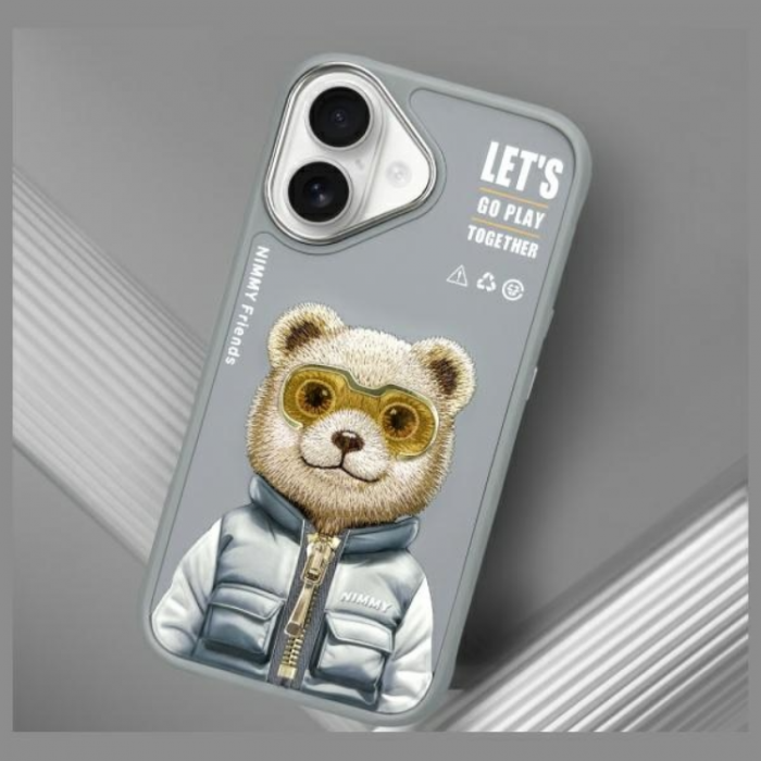 NIMMY - Nimmy iPhone 16 Mobilskal Cool & Cute 2.0 Bear - Gr