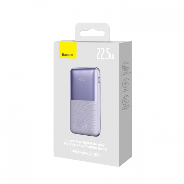 BASEUS - Baseus Powerbank Bipow Pro 10000mAh 22.5W - Lila