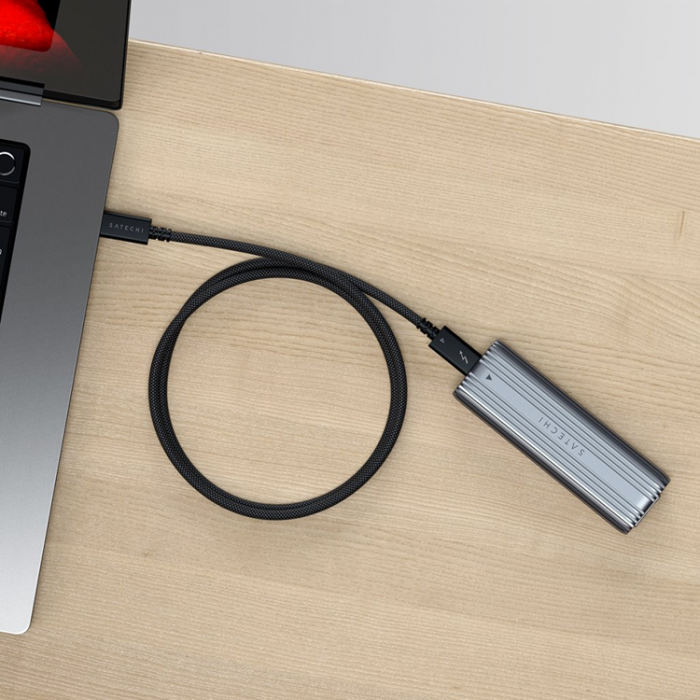 Satechi - Satechi USB-C till USB-C Kablar Thunderbold (1m) - Svart