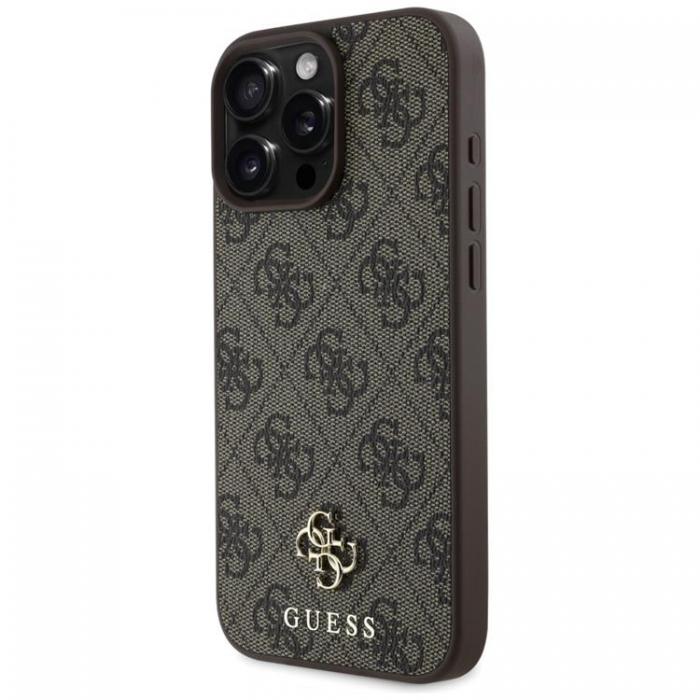 Guess - Guess iPhone 16 Pro Mobilskal MagSafe HC PU 4G Small Classic - Brun