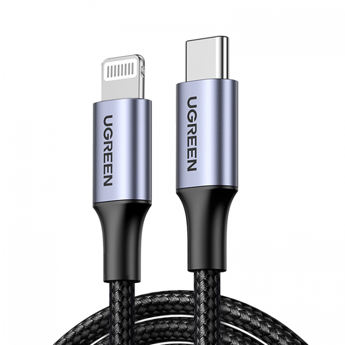 Ugreen - Ugreen Lightning Till USB-C 2.0 1.5m MFi Kabel - Gr