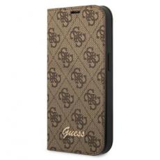 Guess - GUESS iPhone 14 Plånboksfodral 4G Vintage Gold Logo - Brun