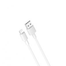 XO - XO USB-A till Lightning kabel 1m 2.4A - Vit