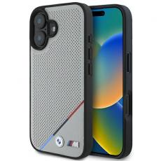 BMW - BMW iPhone 16 Mobilskal MagSafe Perforated Tricolor - Grå