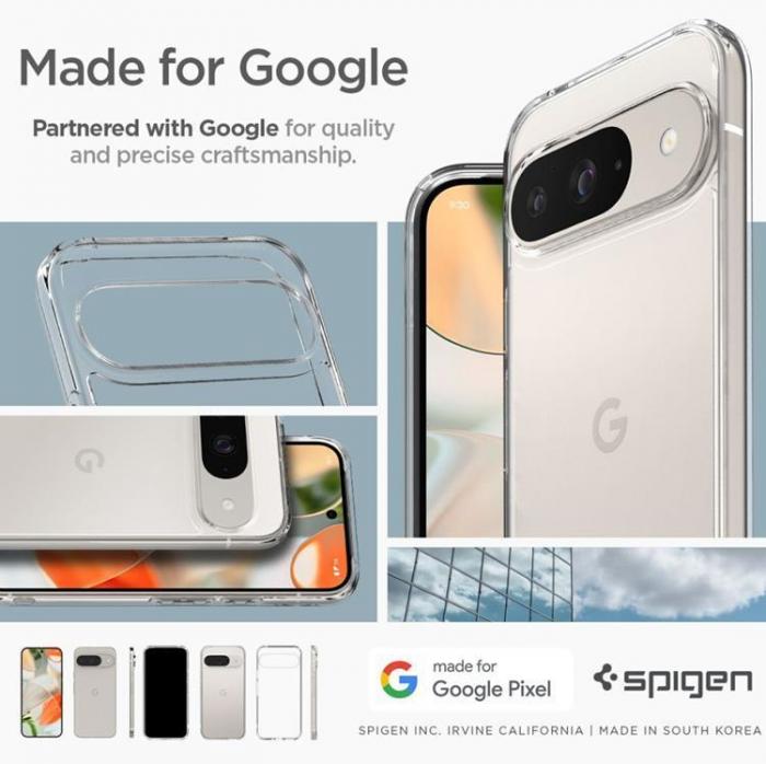 Spigen - Spigen Google Pixel 9/9 Pro Mobilskal Ultra Hybrid - Crystal Clear