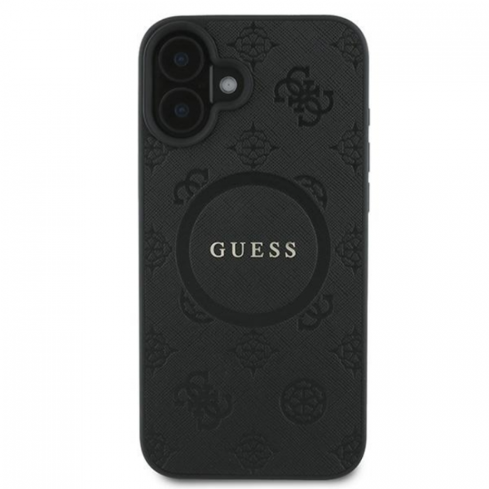 Guess - Guess iPhone 16 Plus Mobilskal Magsafe Saffiano Peony Classic Logo