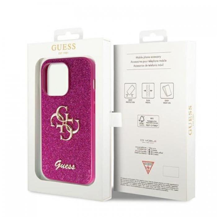 Guess - Guess iPhone 15 Pro Max Mobilskal Glitter Script Big - Lila