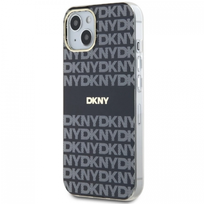 DKNY - DKNY iPhone 15/14/13 Mobilskal Magsafe IML Mono & Stripe - Svart