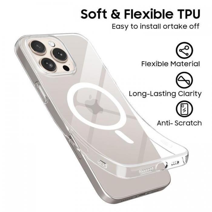 Tech-Protect - Tech-Protect iPhone 16e Mobilskal Magsafe Flexair - Clear