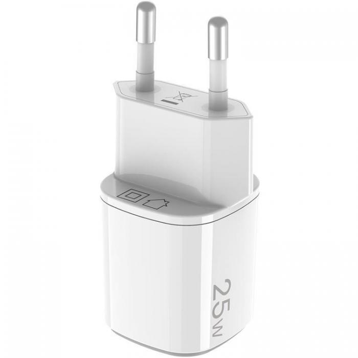 Celly - Celly Snabbladdare GaN 1 x USB-A + 1 x USB-C PD 25W - Vit