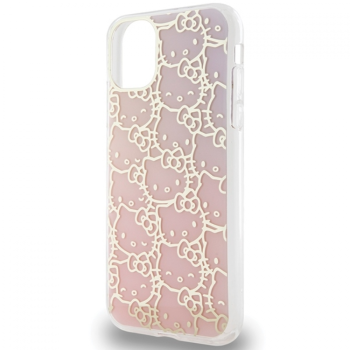 Hello Kitty - Hello Kitty iPhone 11/Xr Mobilskal Crowded Kitty Head - Rosa