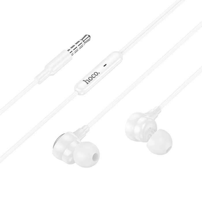 Hoco - Hoco Hrlurar 3.5mm Med Microphone - Vit