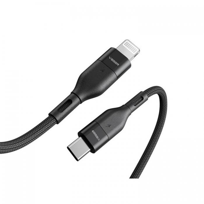 Veger - Veger USB-C till Lightning kabel 1.2m - Svart