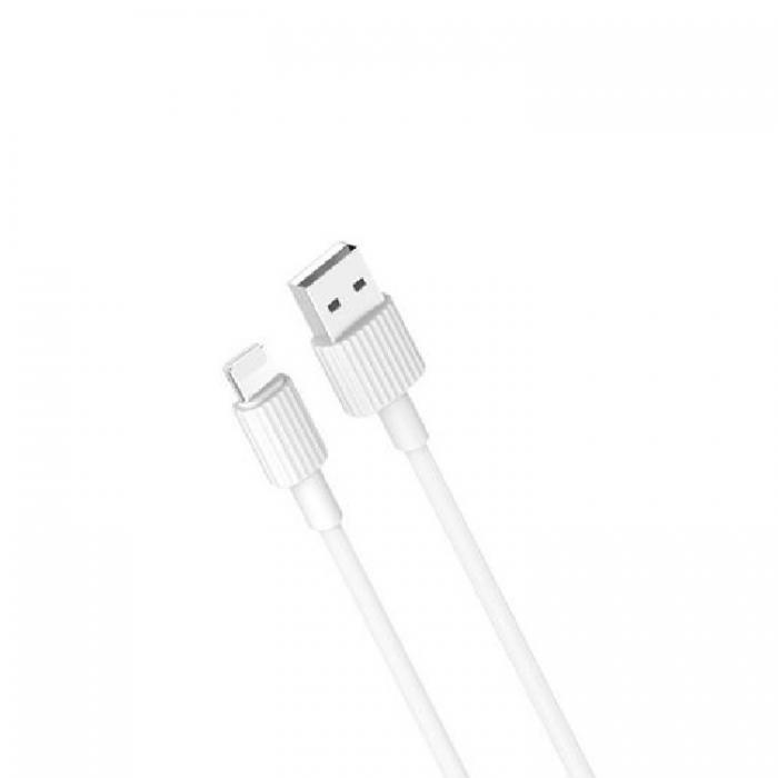 XO - XO USB-A till Lightning kabel 1m 2.4A - Vit