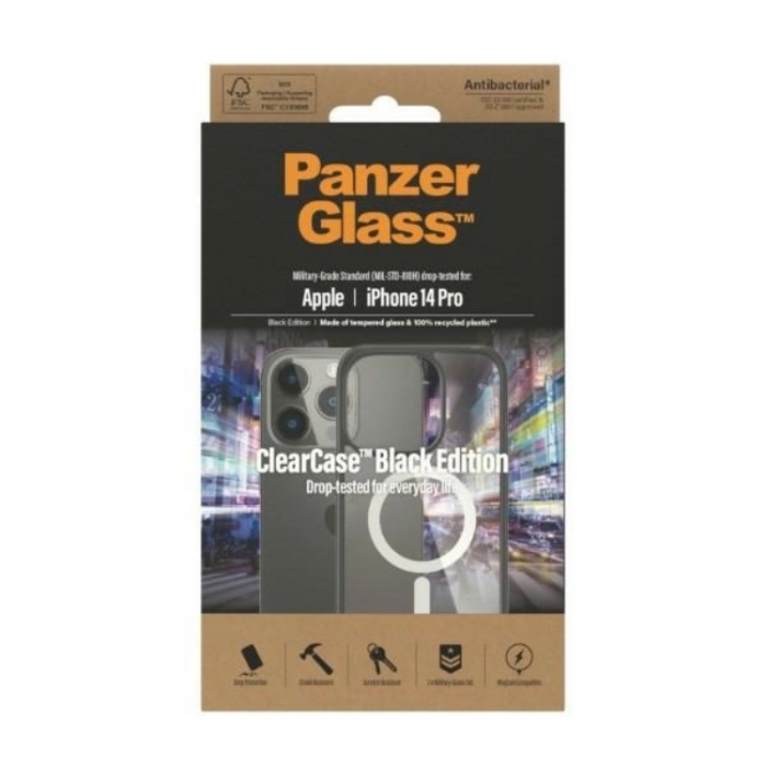 PanzerGlass - PanzerGlass iPhone 14 Pro Mobilskal Magsafe - Transparent/Svart