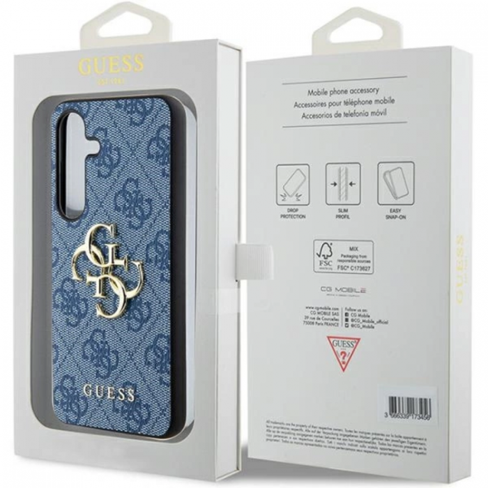 Guess - Guess Galaxy S24 Plus Mobilskal Big Metall Logo - Bl