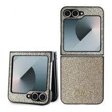 Guess - Guess Galaxy Z Flip 6 Mobilskal 4G Glitter Script - Guld