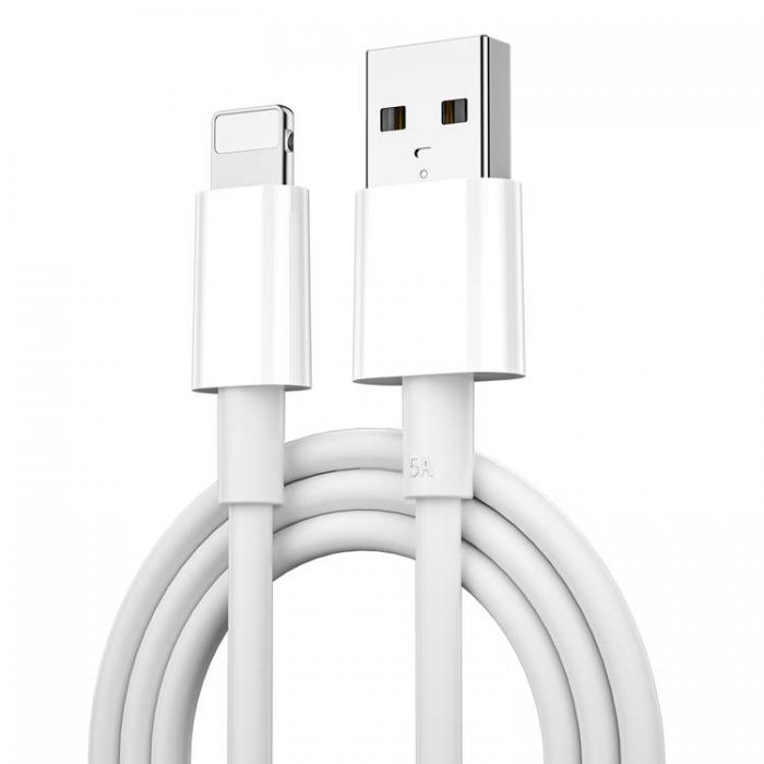 WIWU - WIWU USB Till Lightning 1.2m Kabel 2.4A C006 - Vit