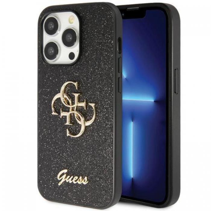 Guess - Guess iPhone 14 Pro Max Mobilskal Glitter Script Big - Svart