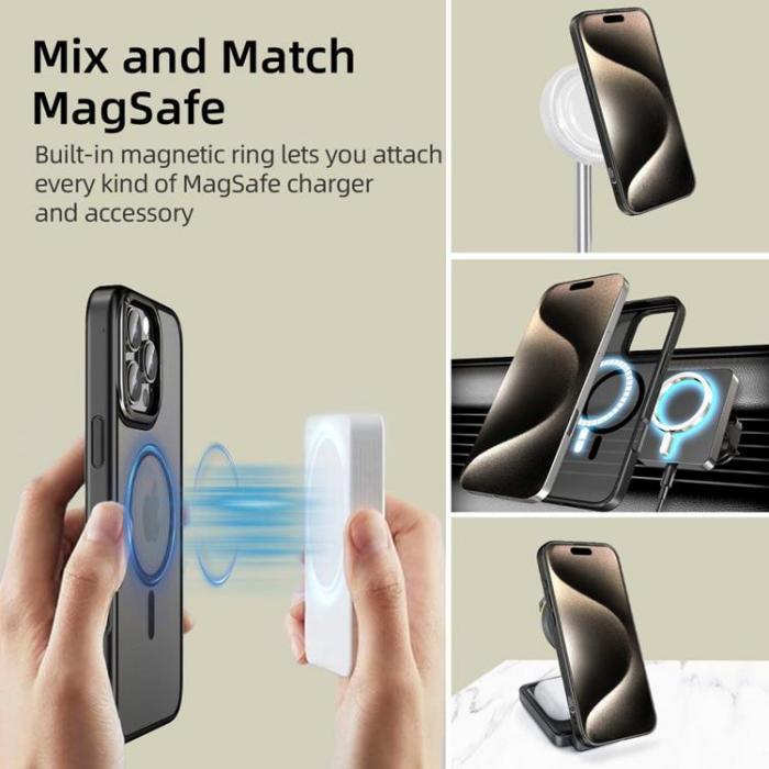 Tech-Protect - Tech-Protect iPhone 16 Pro Max Mobilskal Magsafe Magedge - Gunmetal